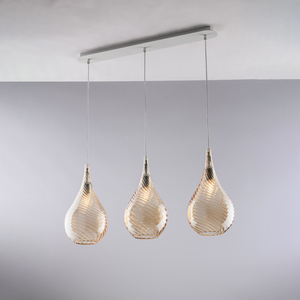 Lámpara de Pista Moderna lámpara Pluvia 3 Luces E27