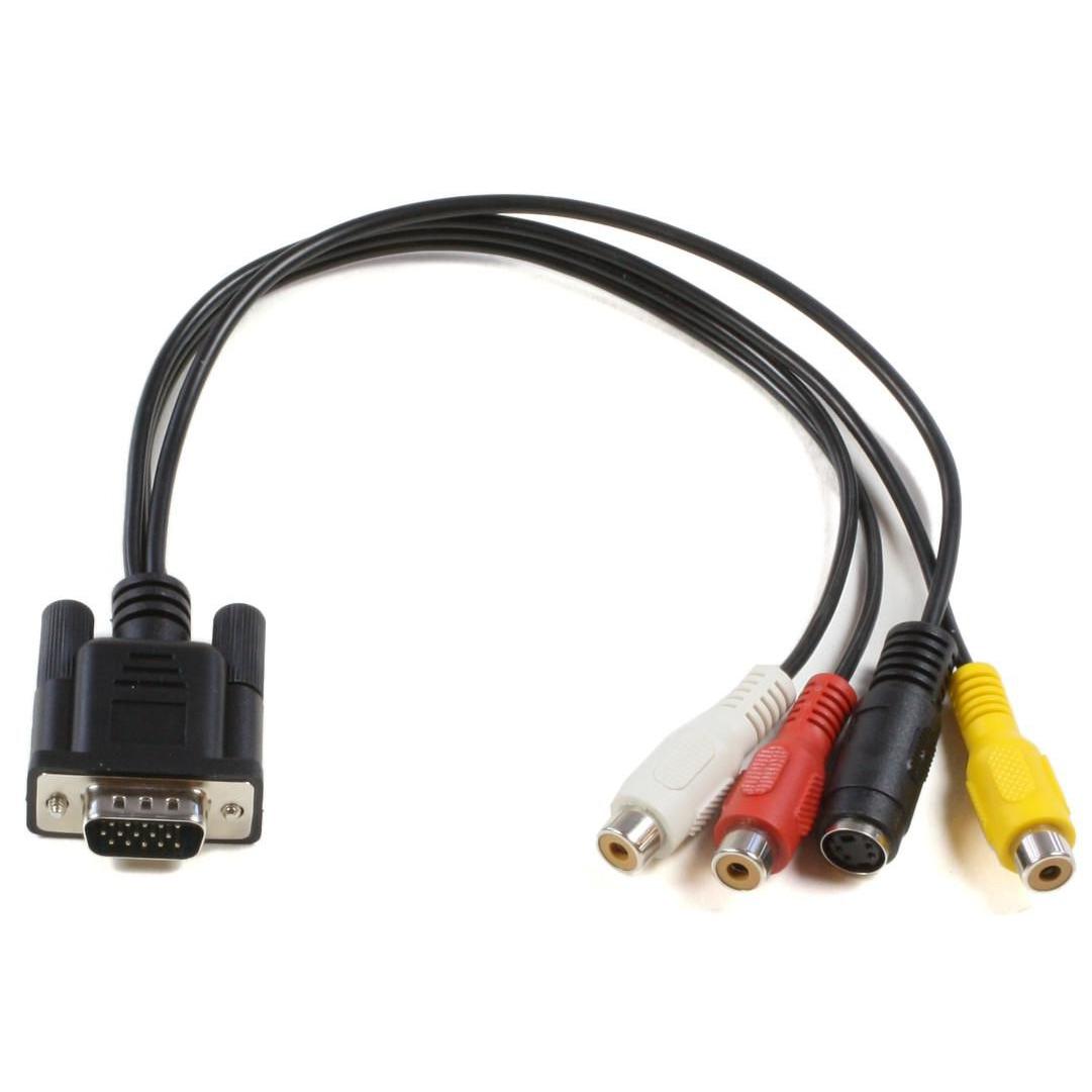 Cable Microconnect VGA a S-video y 3x RCA 0,3m - Alta Calidad