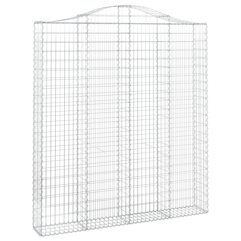 vidaXL Cesta gaviones forma arco hierro galvanizado 200x30x220/240 cm