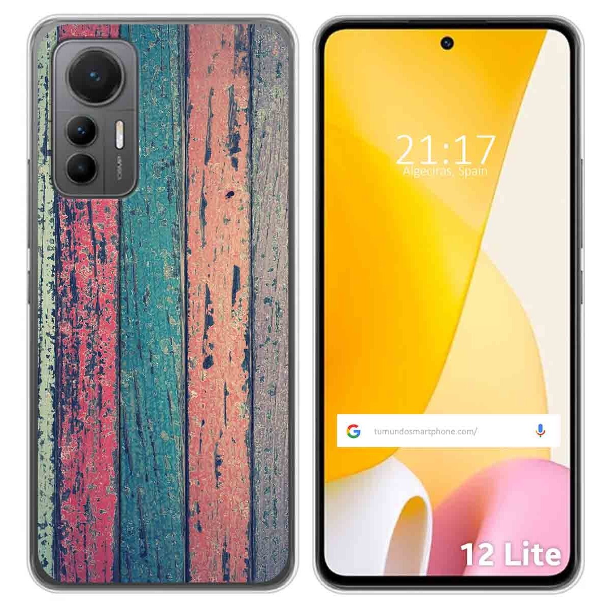 Funda Silicona para Xiaomi 12 Lite 5G diseño Madera 10 Dibujos