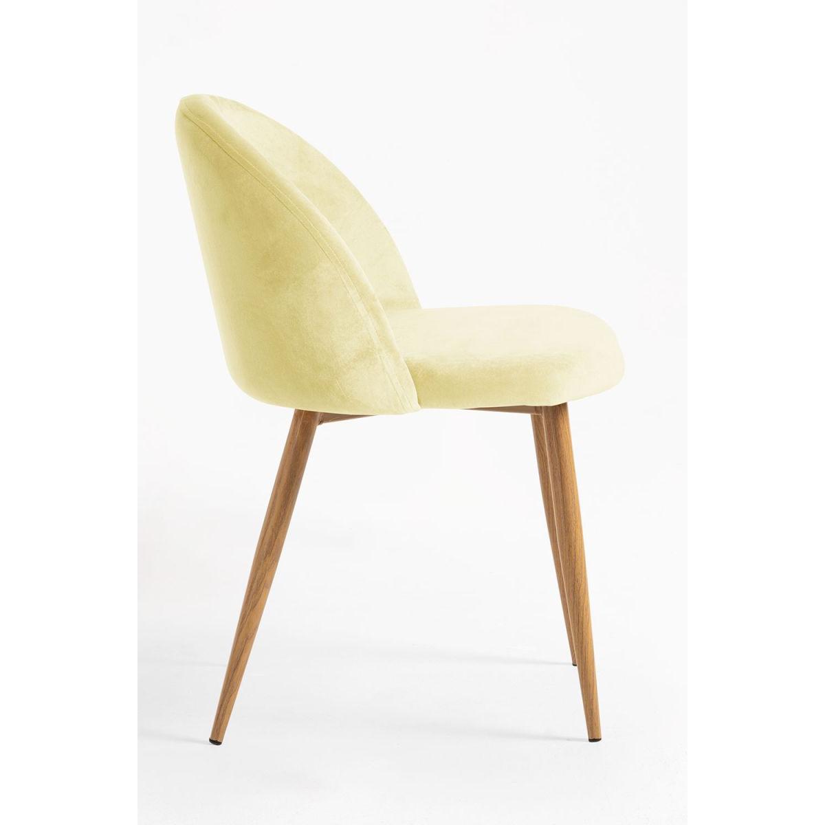 Regalos Miguel - Packs Sillas Comedor - Pack 4 Sillas Vint Terciopelo - Amarillo dorado