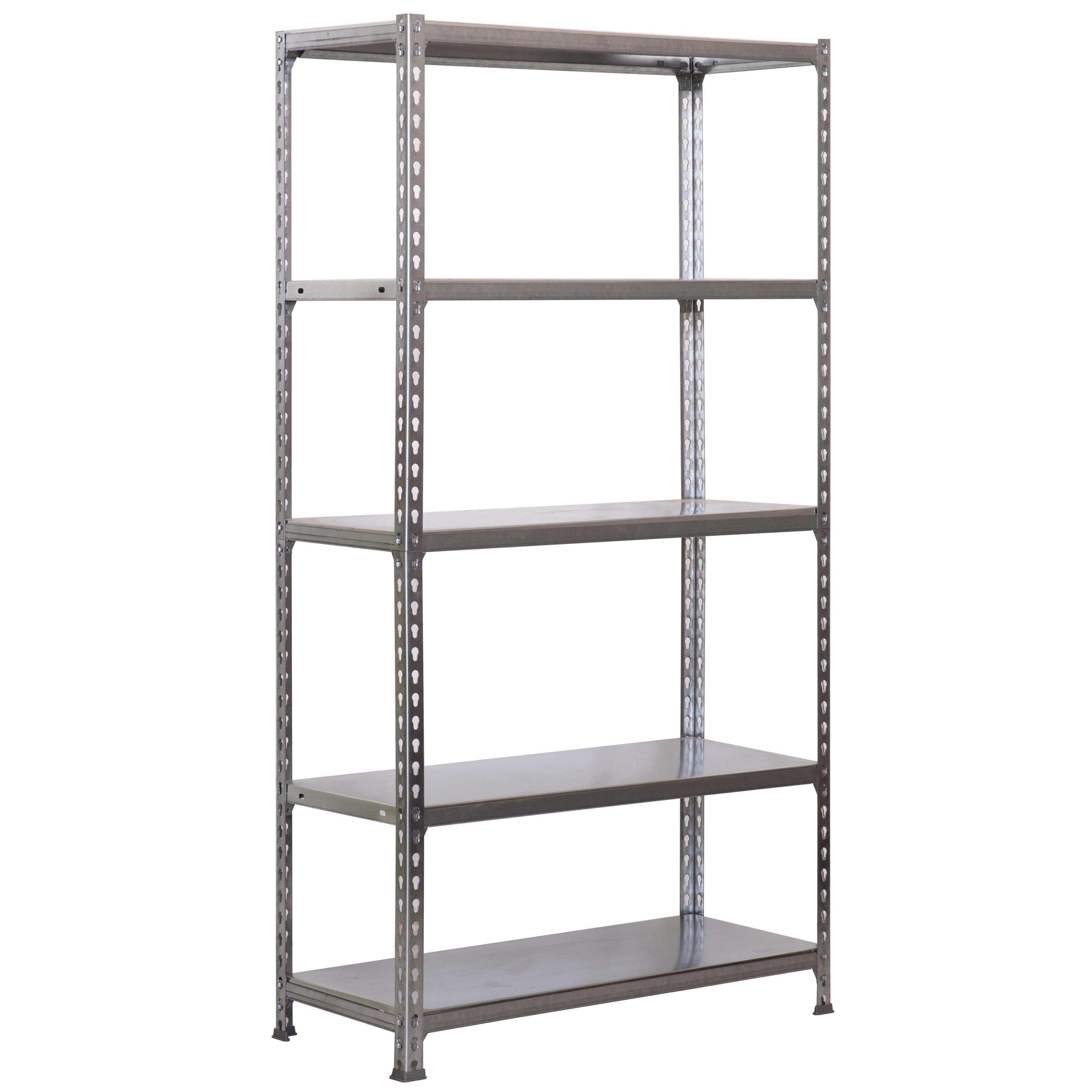 SimonRack Estanteria Metalica Almacenaje de Acero, 2000x1000x400 mm, 5 Baldas, Soporta 180 kg de Punto Flexión por balda, Galvanizado - Simonclick
