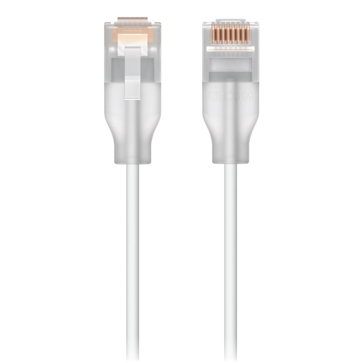 Ubiquiti UACC-Cable-Patch-EL-2M-W cable de red Translúcido, Blanco Cat6