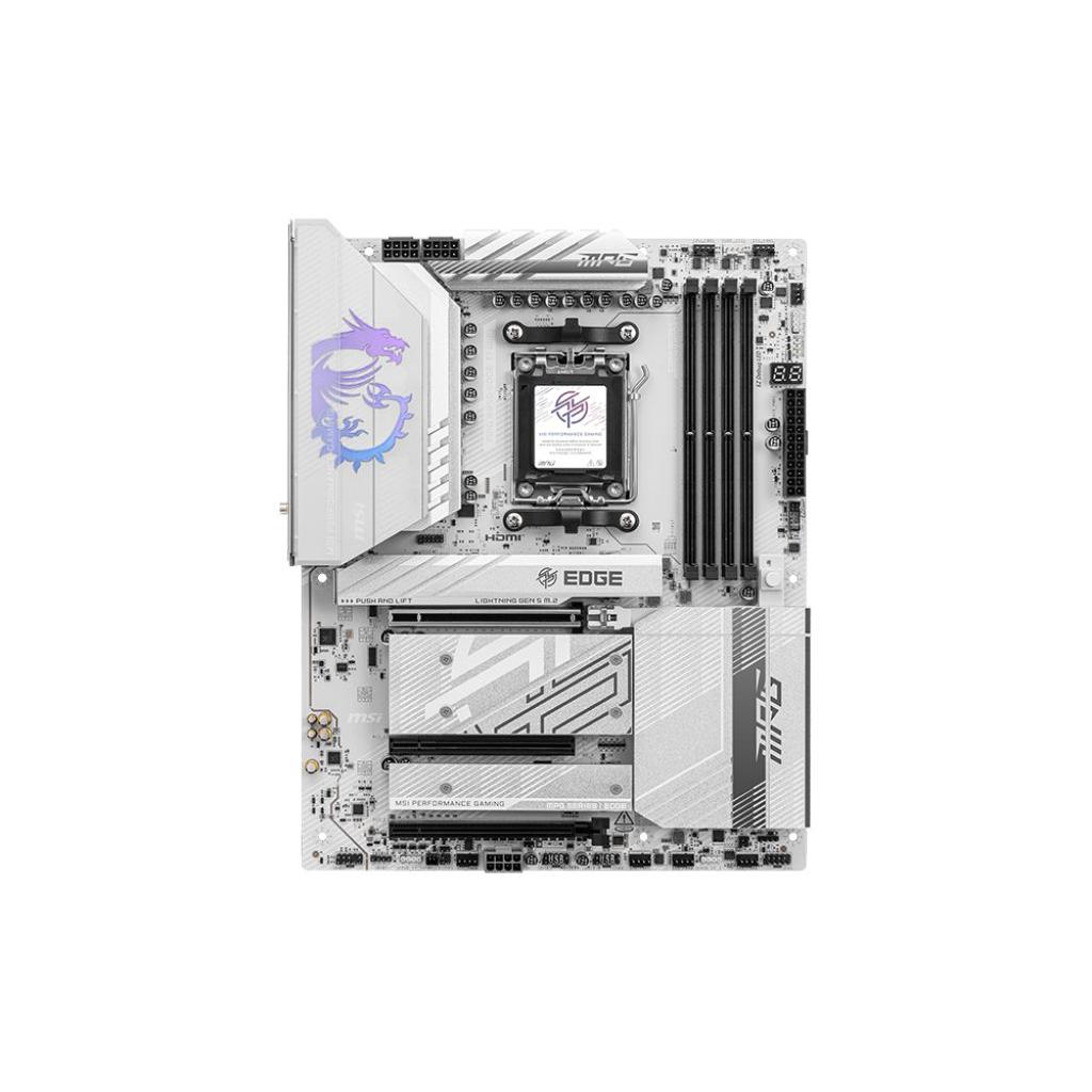 MSI - Placa base MPG B850 EDGE TI WIFI 601-7E62-01S para procesadores AMD Ryzen 7000/8000/9000 con socket AM5, soporte DDR5 hasta 256 GB, Wi-Fi 7 y Ethernet 2.5 Gb