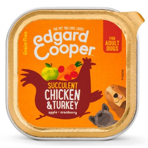 Edgard & Cooper Adult Grain Free Pollo Y Pavo Perro Tarrinas 150 Gr