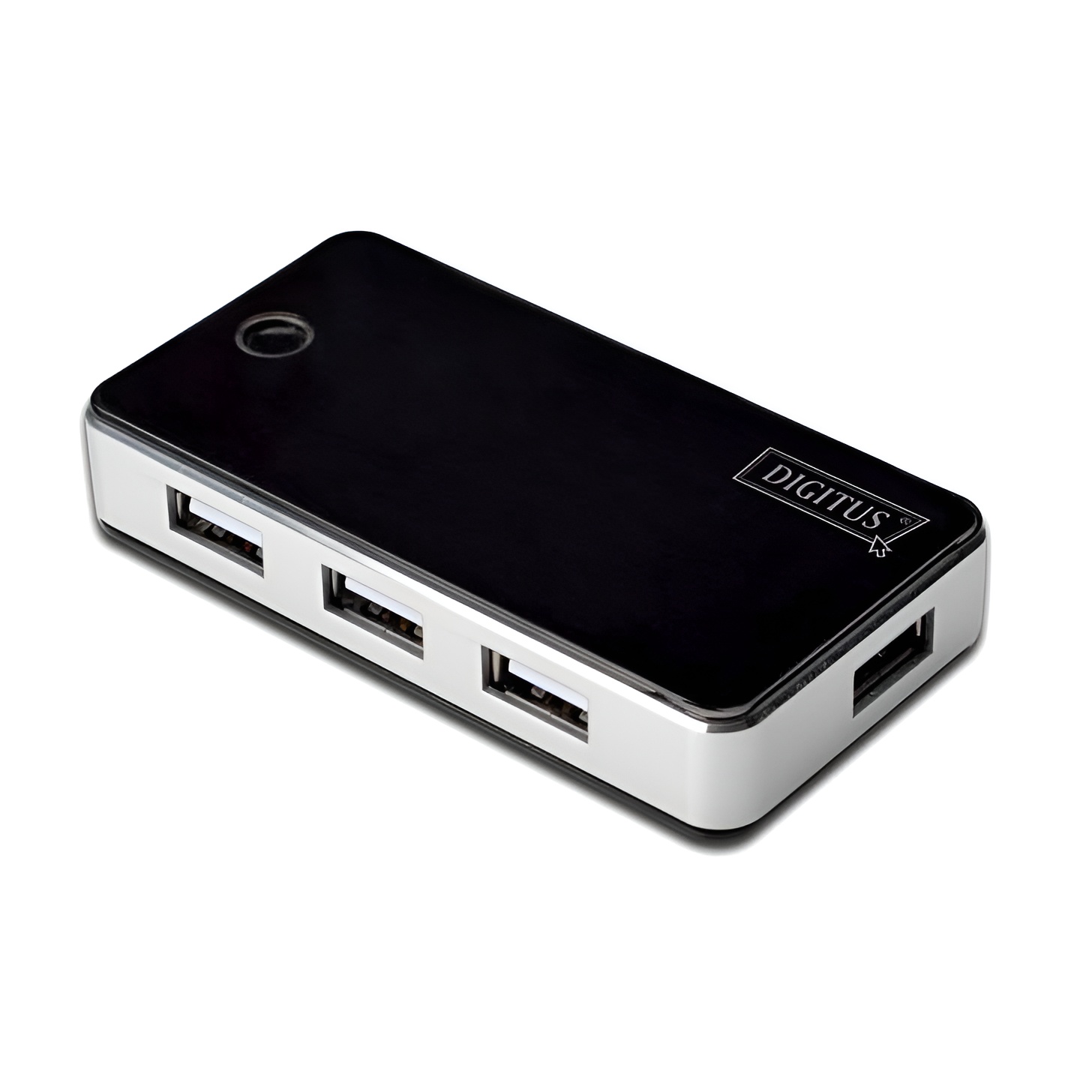Digitus USB HUB - 7 Puertos - USB de alta velocidad 2.0 - 480 Mbps - Plug & Play - Cable de conexión 66 cm - Negro