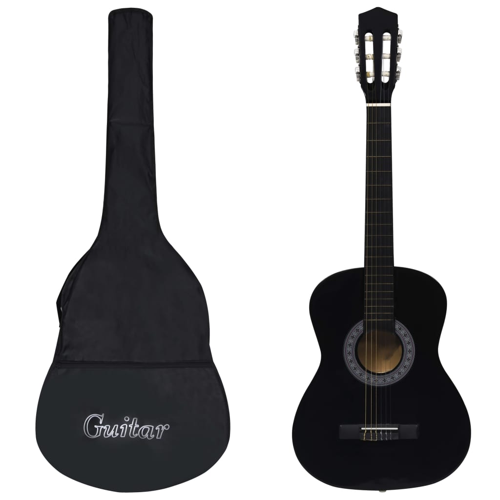 vidaXL Guitarra Clásica para Principiantes con Funda 3/4 36" Instrumento Bolsa Color Marrón oscuro,  Azul,  Negro y mas