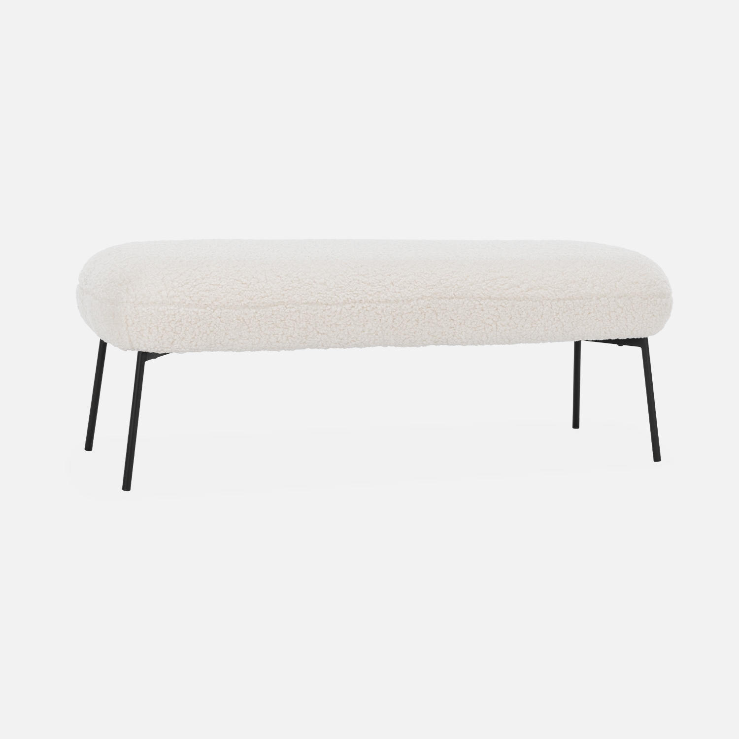 sweeek - Banco, extremo de la cama con revestimiento de borreguito , Sherpa , 120x41x42