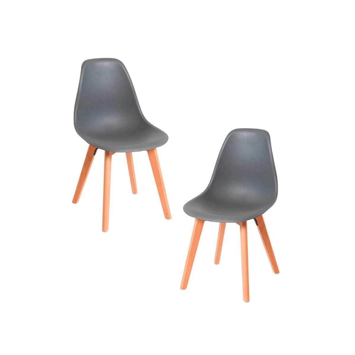 Regalos Miguel - Packs Sillas Comedor - Pack 2 Sillas Kelen - Gris oscuro