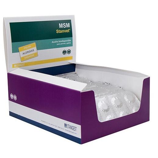Stanvet MSM Azufre  Suplemento nutricional elaborado con azufre biodisponible para perros y gatos.