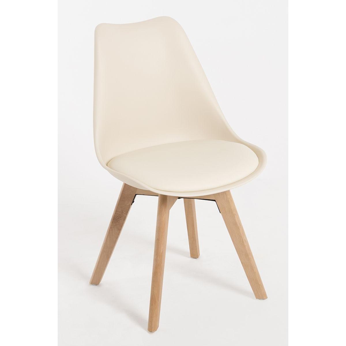 Regalos Miguel - Packs Sillas Comedor - Pack 2 Sillas Synk Basic - Crema