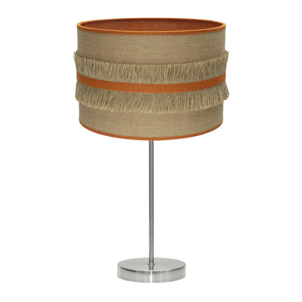 Sobremesa grand natalia 1xe27 niquel/saco-naranja 62x30x30 cm