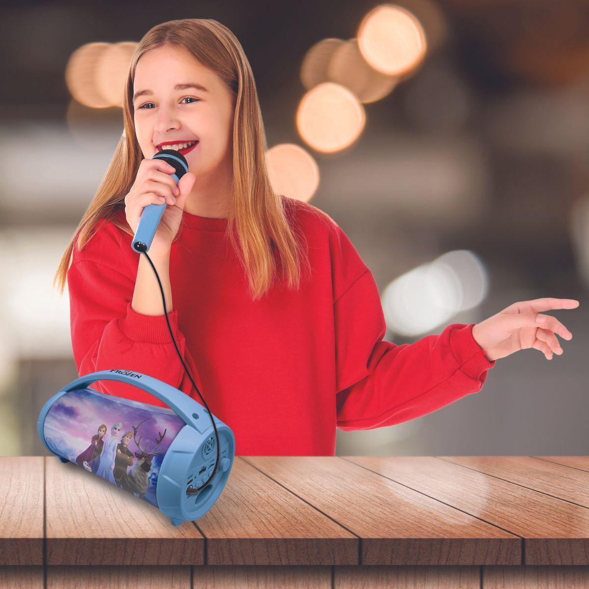 LEXIBOOK - Altavoz Frozen de luz Bluetooth® congelado con micrófono