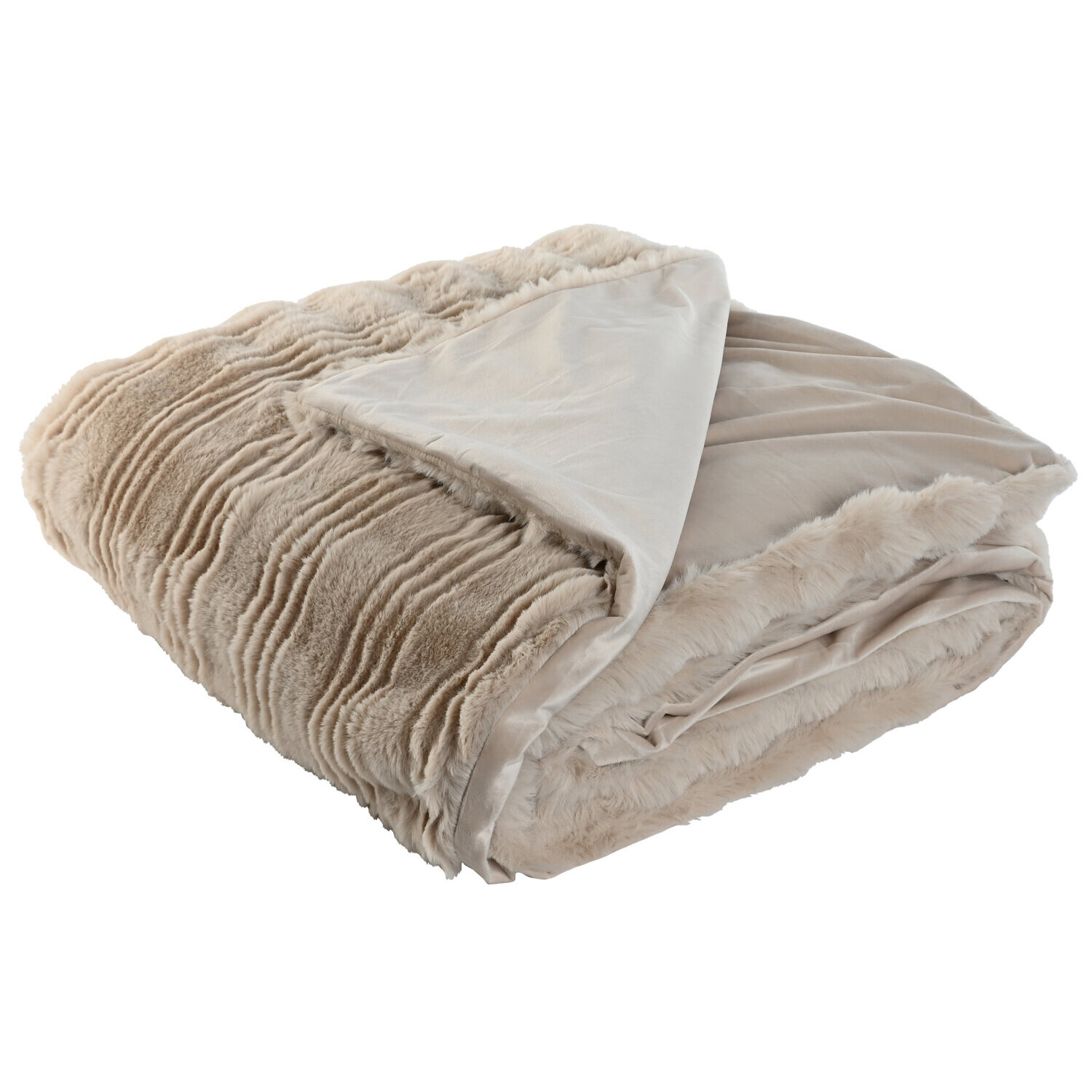 Manta poliester 220x240x1 650 gsm cama beige El mejor complemento para tu hogar.