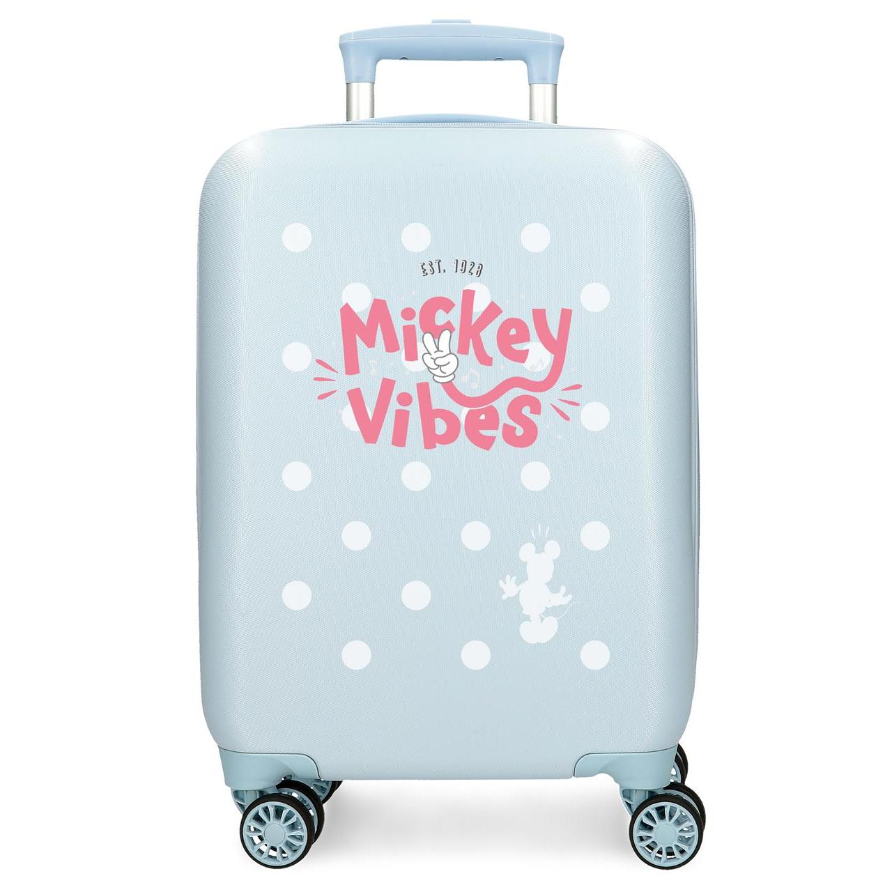 Maleta de cabina Mickey Vibes rígida azul