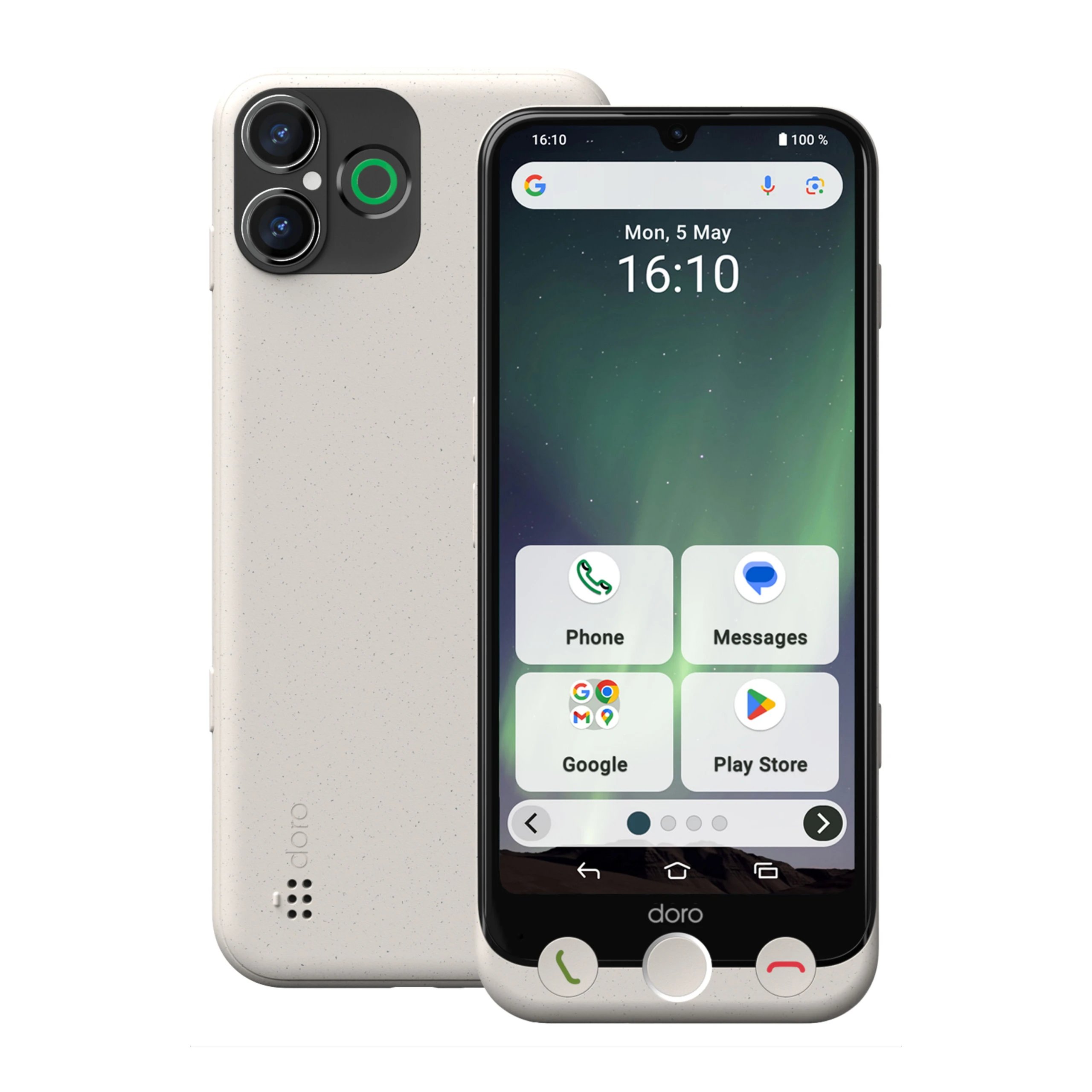 Smartphone DORO Aurora A30 128 GB 6 GB RAM 6,1" 4G Cámara 50 MP Pantalla HD+ NFC integrado 128GB Almacenamiento Negro