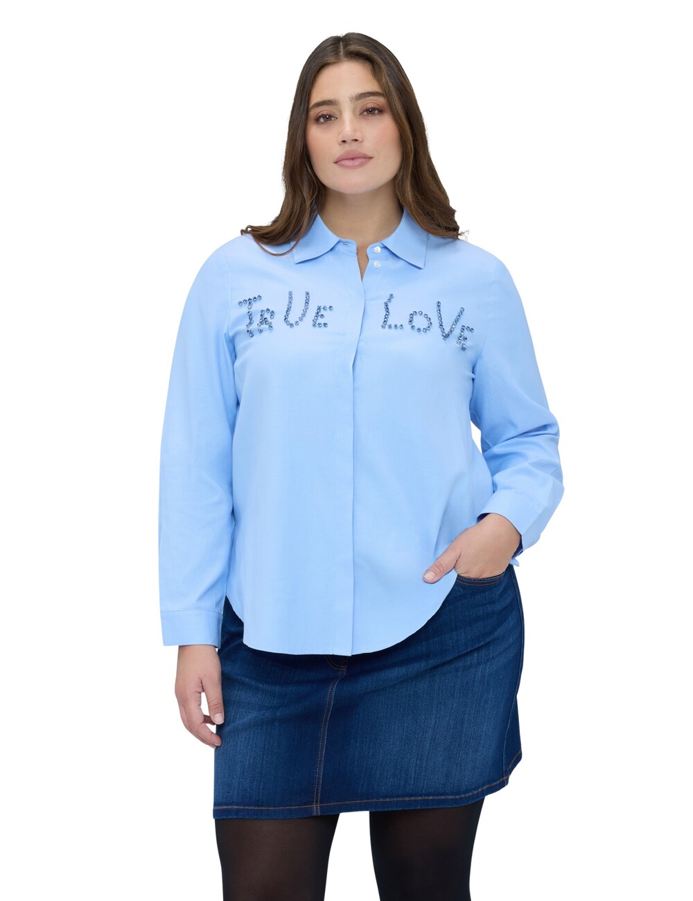 Fiorella Rubino - Camisa con letras de strass