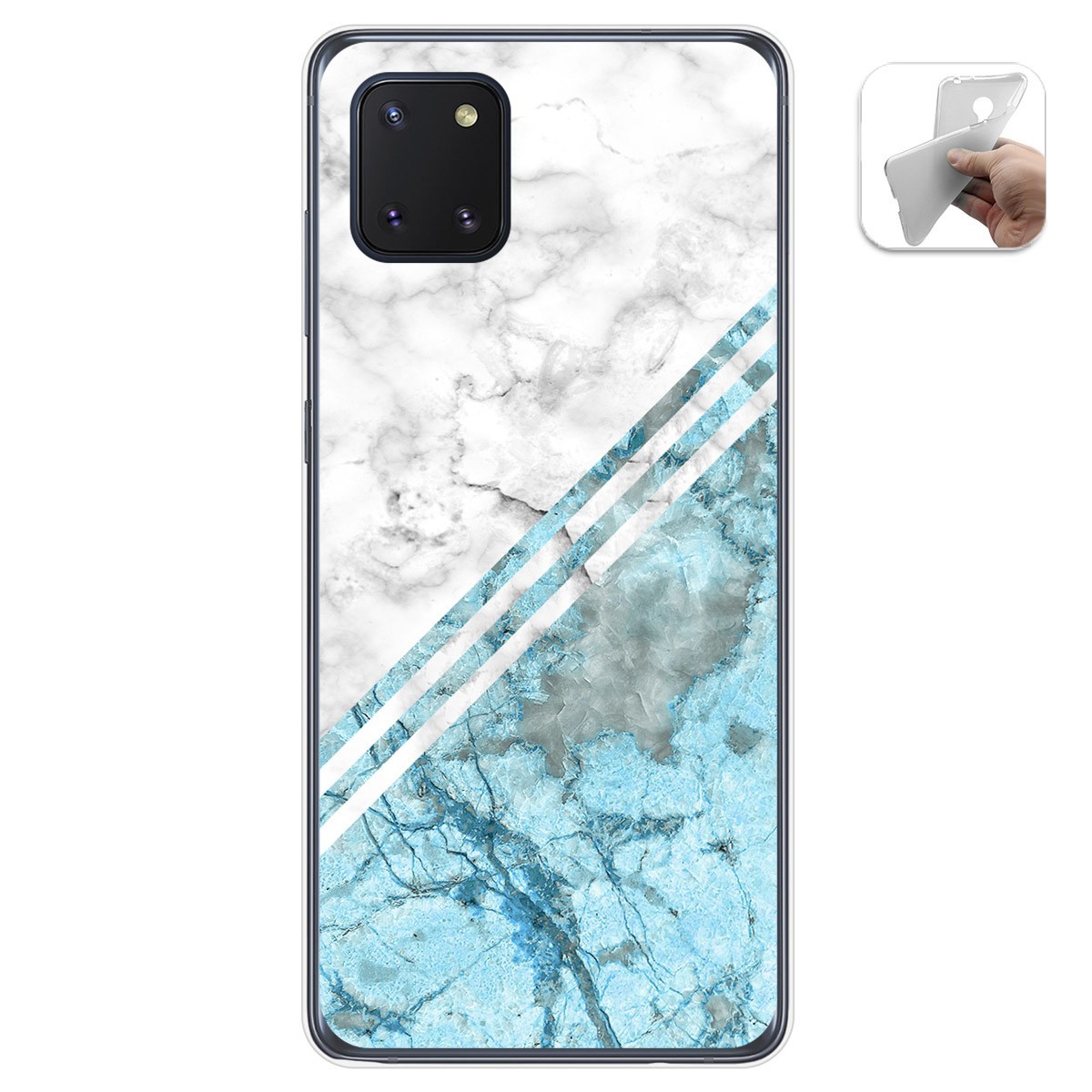 Tumundosmartphone Funda Gel Tpu para Samsung Galaxy Note 10 Lite diseño Mármol 02 Dibujos