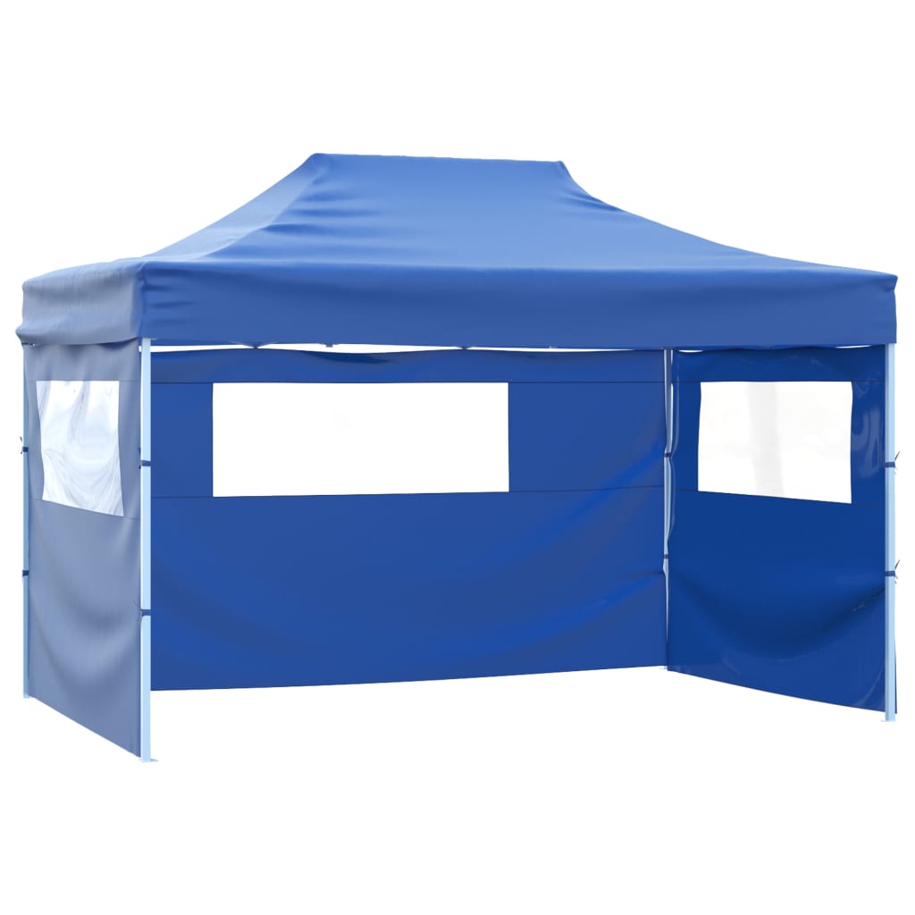 vidaXL Carpa Pabellón Plegable 3 Paredes Cenador Pérgola Eventos Fiestas Patio Color Azul,  Antracita,  Crema y mas
