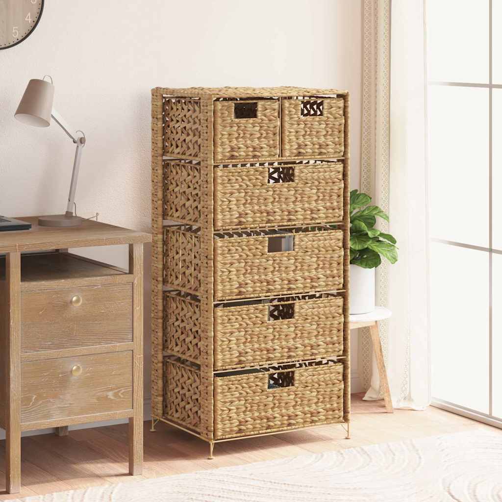 vidaXL Unidad de almacenaje con 6 cestas47x37x100 cm jacinto de agua