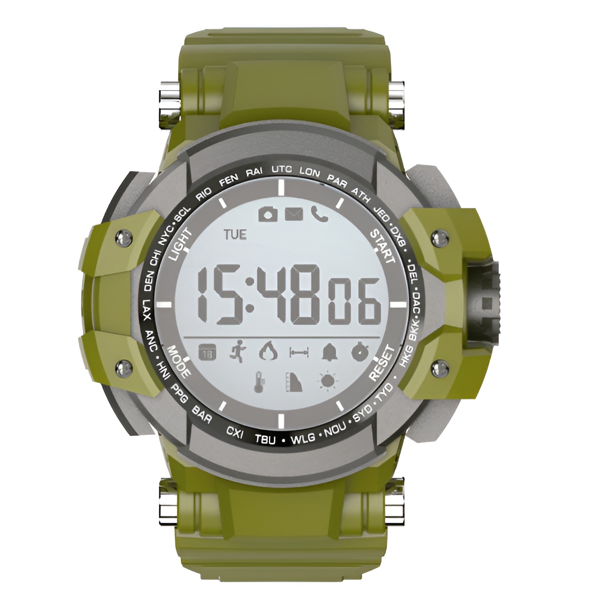 Reloj Inteligente Deportivo Billow XS15 Verde Bluetooth 4.0 Podómetro Sensor Calórico Oxígeno en Sangre