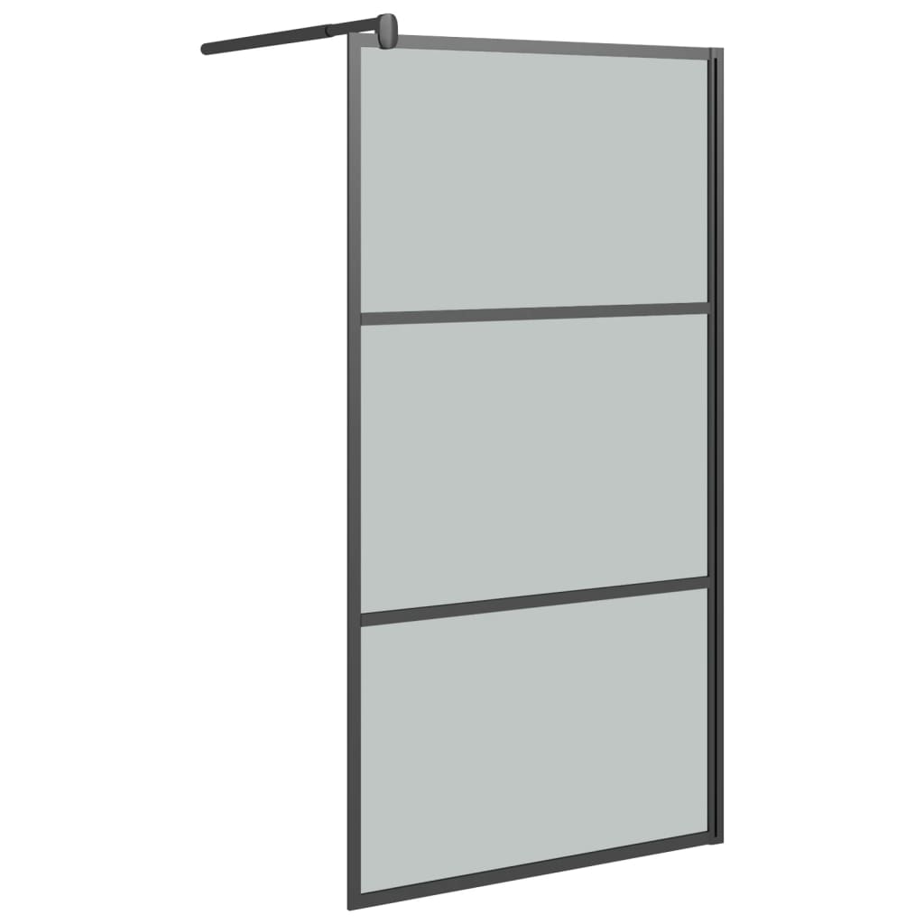 vidaXL Mampara de Ducha Accesible Vidrio ESG Oscuro Negro Cuarto Accesorios Dimensiones 80 x 195 cm,  90 x 195 cm,  100 x 195 cm y mas