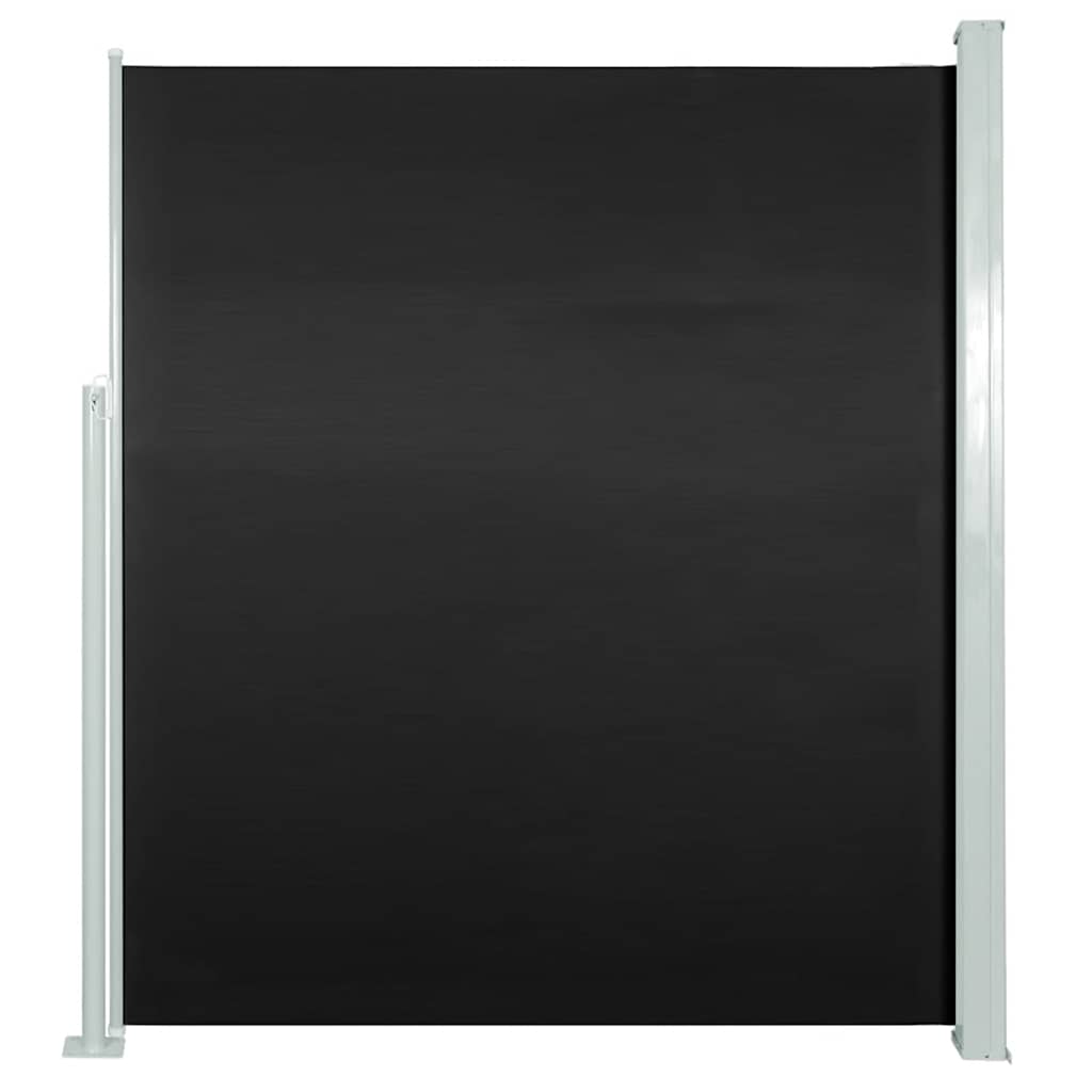 vidaXL Toldo lateral retráctil de jardín negro 100x500 cm