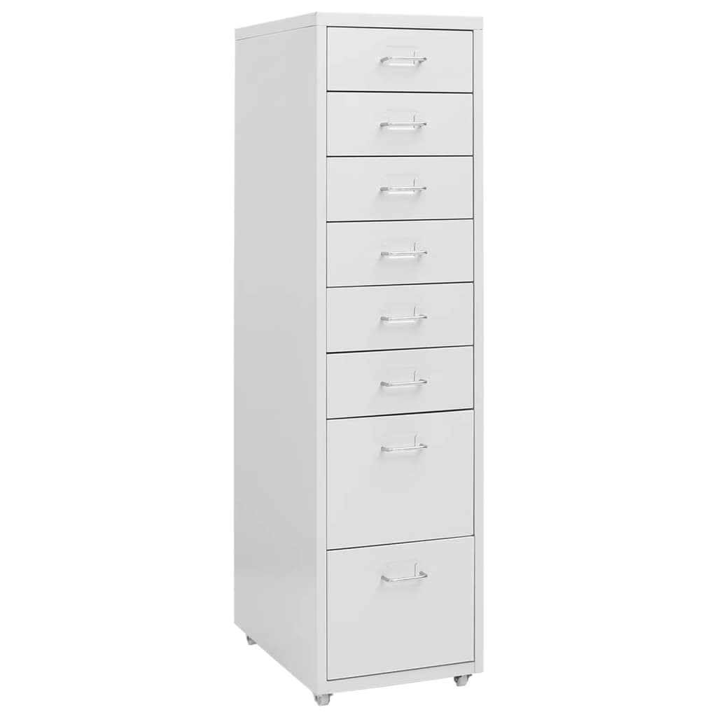 vidaXL Armario archivador móvil metal 8 cajones 28x41x109 cm Multicolor