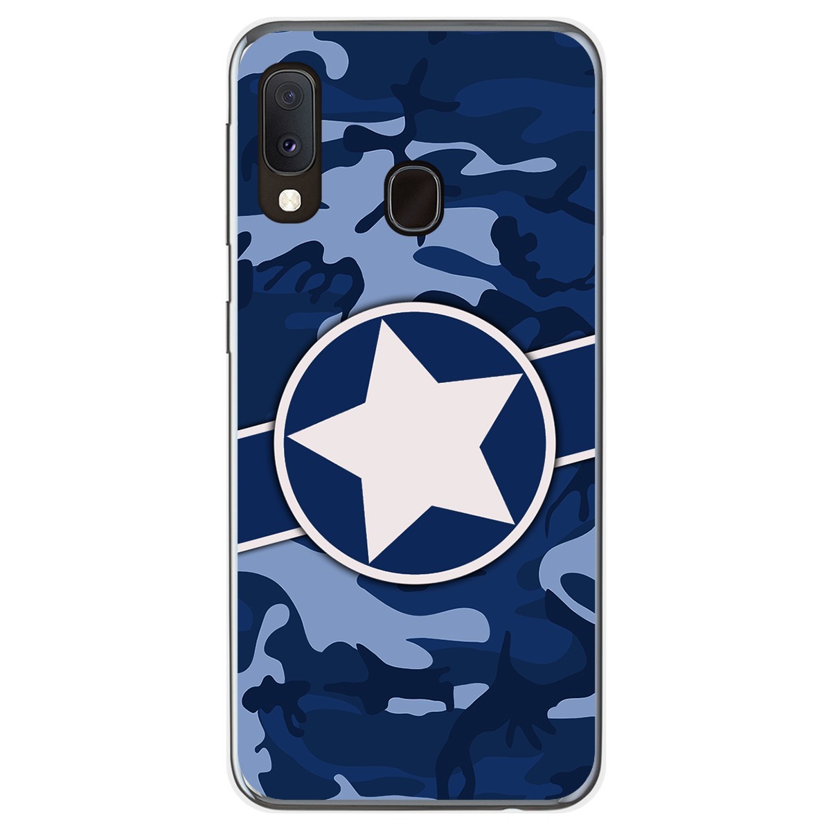Tumundosmartphone Funda Gel Tpu para Samsung Galaxy A20e 5.8 diseño Camuflaje 03 Dibujos