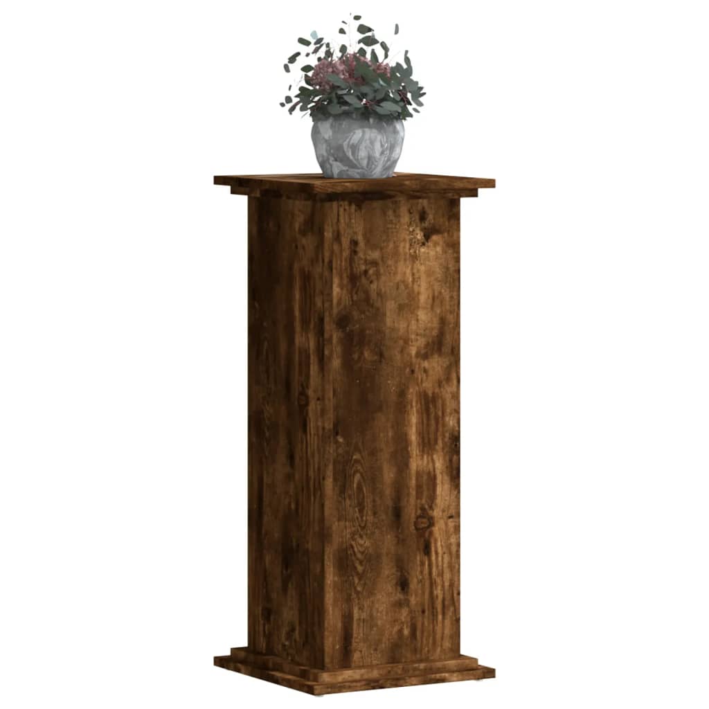 vidaXL Soportes de planta madera ingeniería roble artisian 33x33x80 cm Color Roble,  Madera antigua,  Gris hormigón y mas