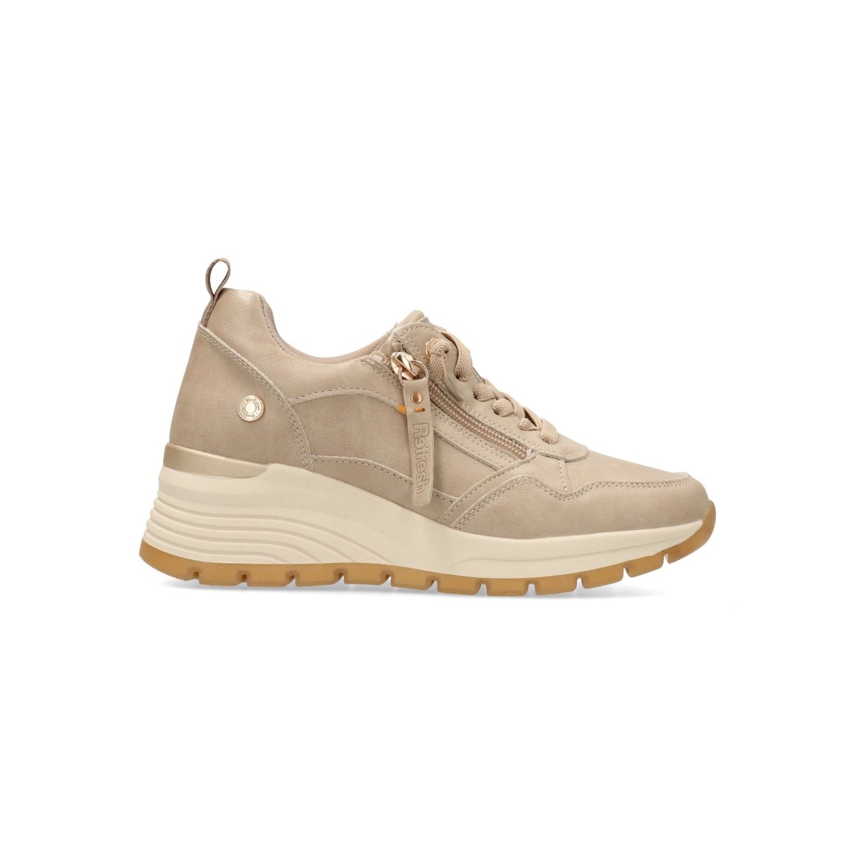 Refresh - Zapatillas deportivas casual cuña vegano para mujer, fabricadas en piel sintética con suela antideslizante y plantilla acolchada extraíble