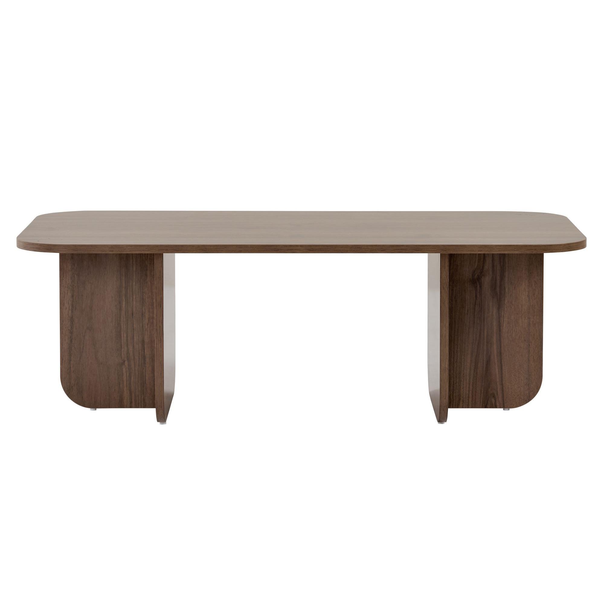 Habitat y Jardin - Mesa baja de madera "Akira" 120 x 60 x 41 cm - Nogal