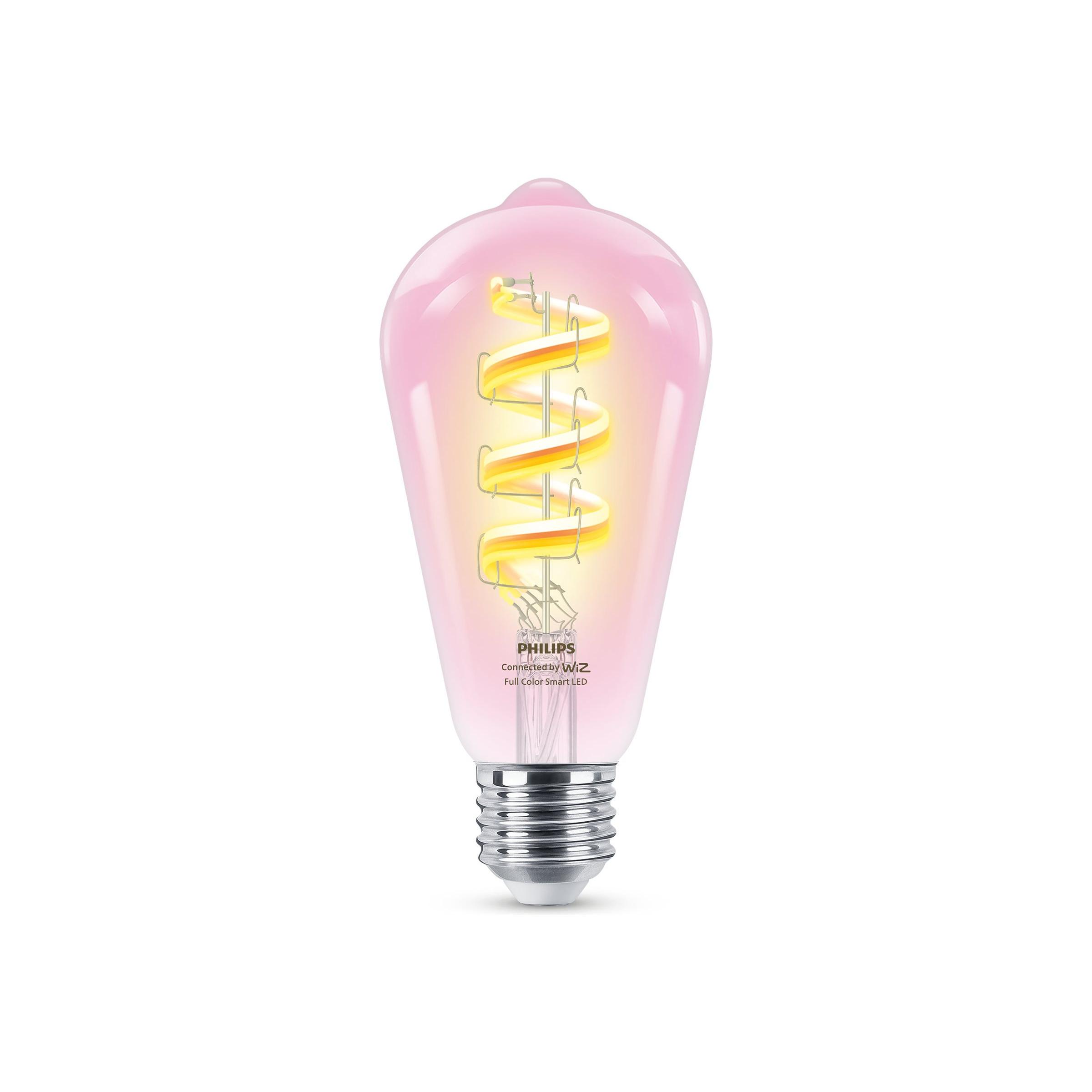Philips WiZ Smart WiFi Filamento Transparente ST64 E27 6.3W 470Lm RGB Mundo Mágico