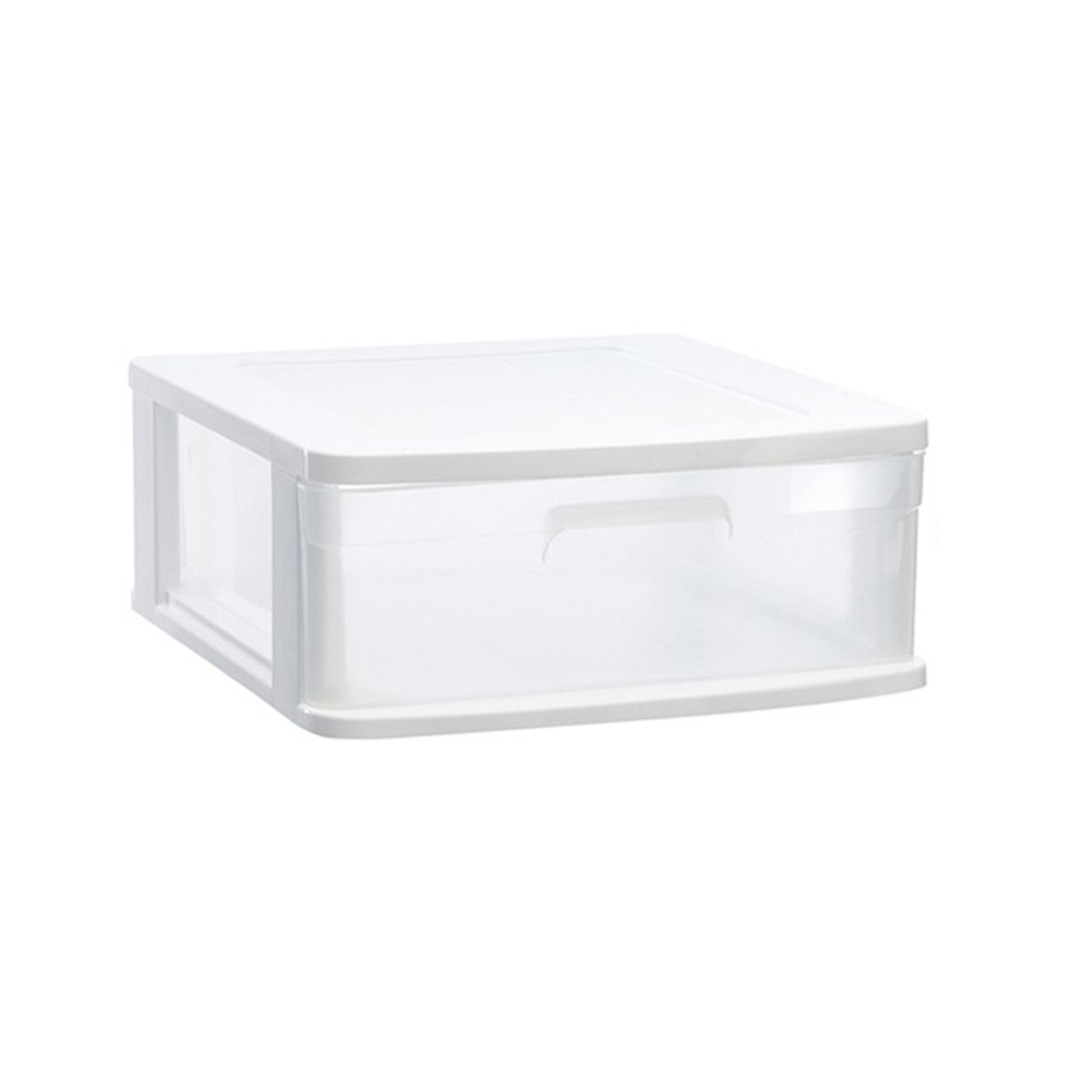 Cajonera de sobremesa de plástico Loira, 3 cajones transparentes, torre  almacenaje multiusos, oficina, baño (Blanc