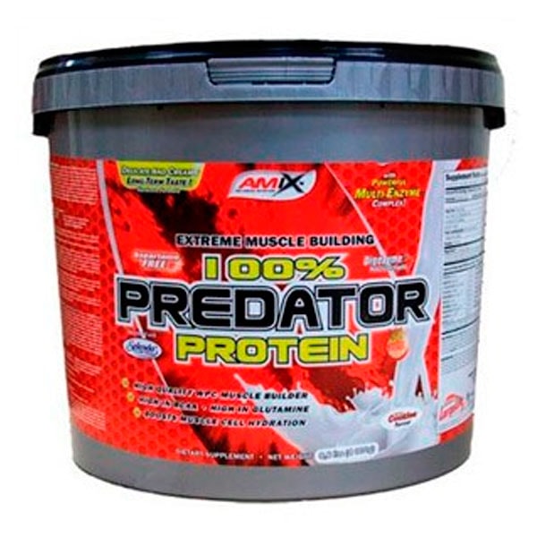 AMIX Predator Protein - 4 Kg Proteína de Suero Concentrada para Crecimiento Muscular y Recuperación Óptima