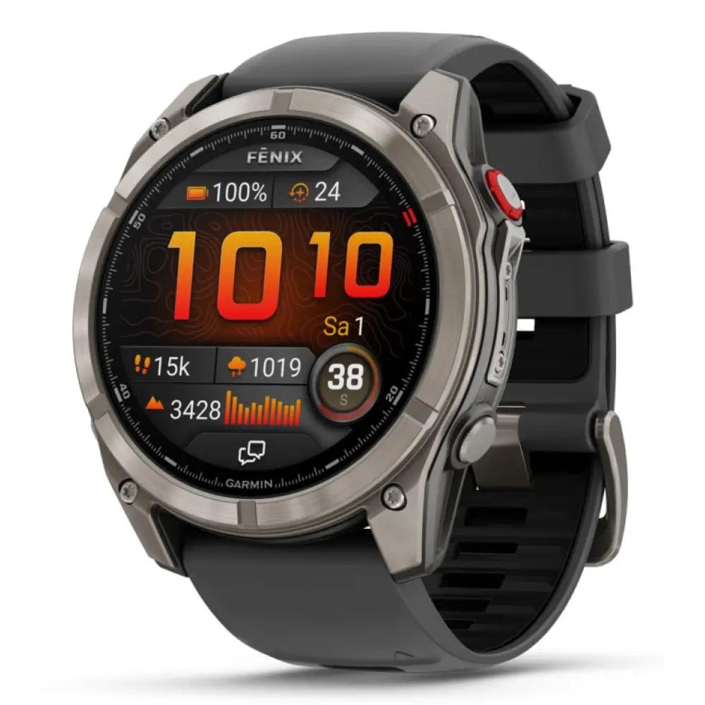 Garmin fenix 8 Pro 3.56 cm (1.4") AMOLED 51 mm Digital 454 x 454 Pixeles Pantalla táctil Grafito. Titanio Wifi GPS (satélite)