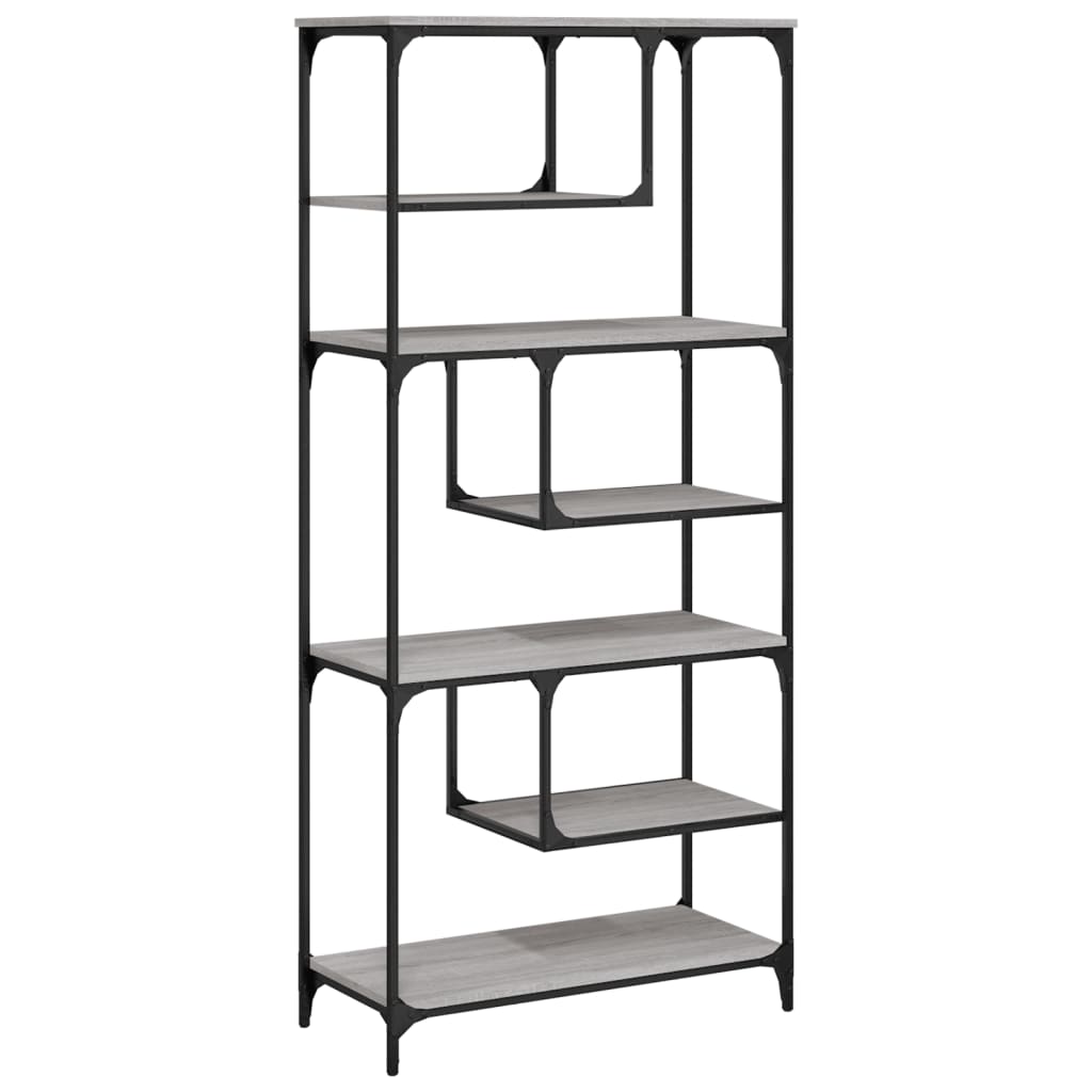 vidaXL Estantería madera de ingeniería gris Sonoma 81x36x176 cm