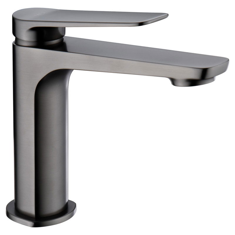 Imex Nápoles BDN047-1BGM grifo monomando de latón con acabado negro metalizado para lavabo sobre repisa