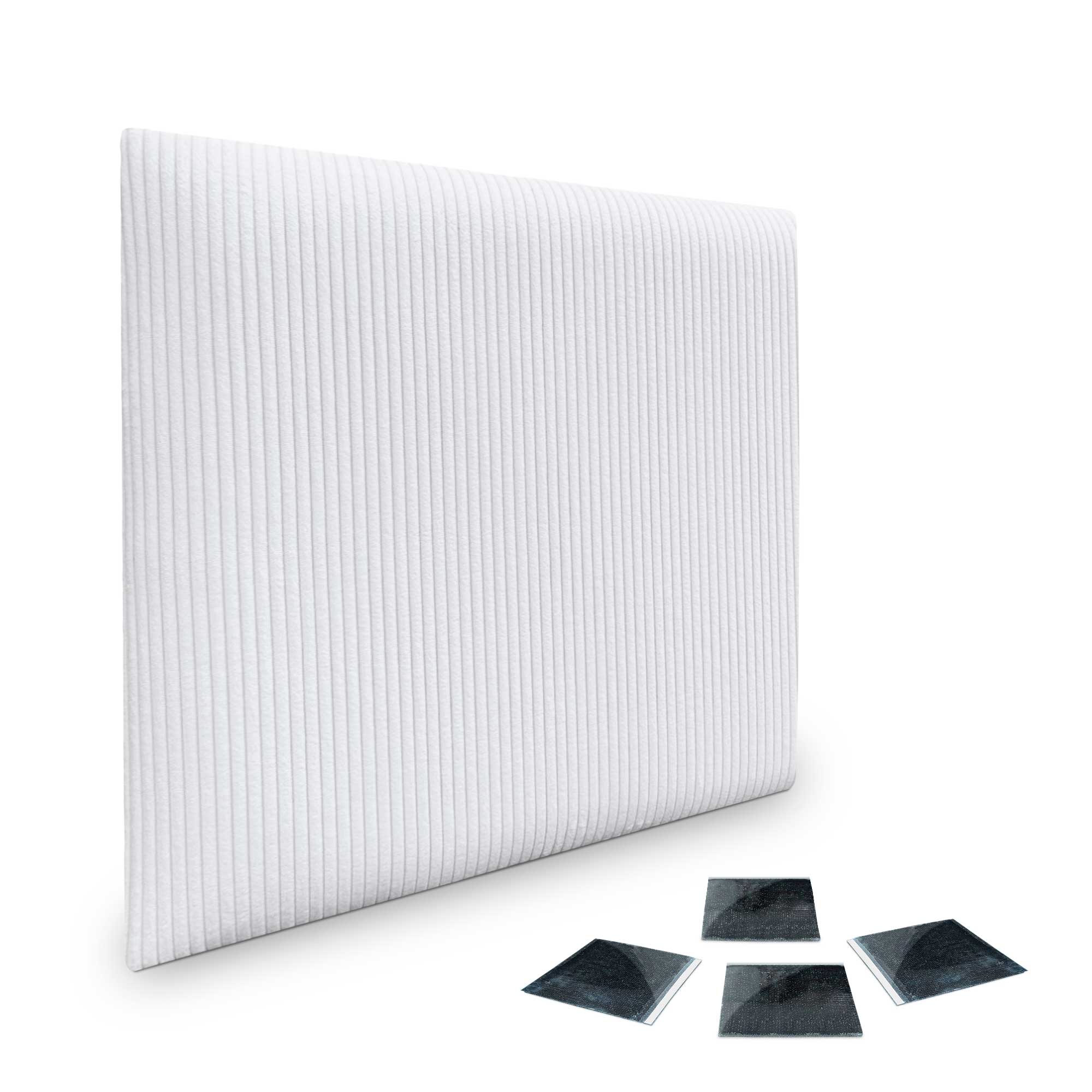 DHOME Juego de Paneles Tapizados en Pana Pack Autoadhesivos para Pared Acústicos Absorbentes Protección Tercera Gama de Colores