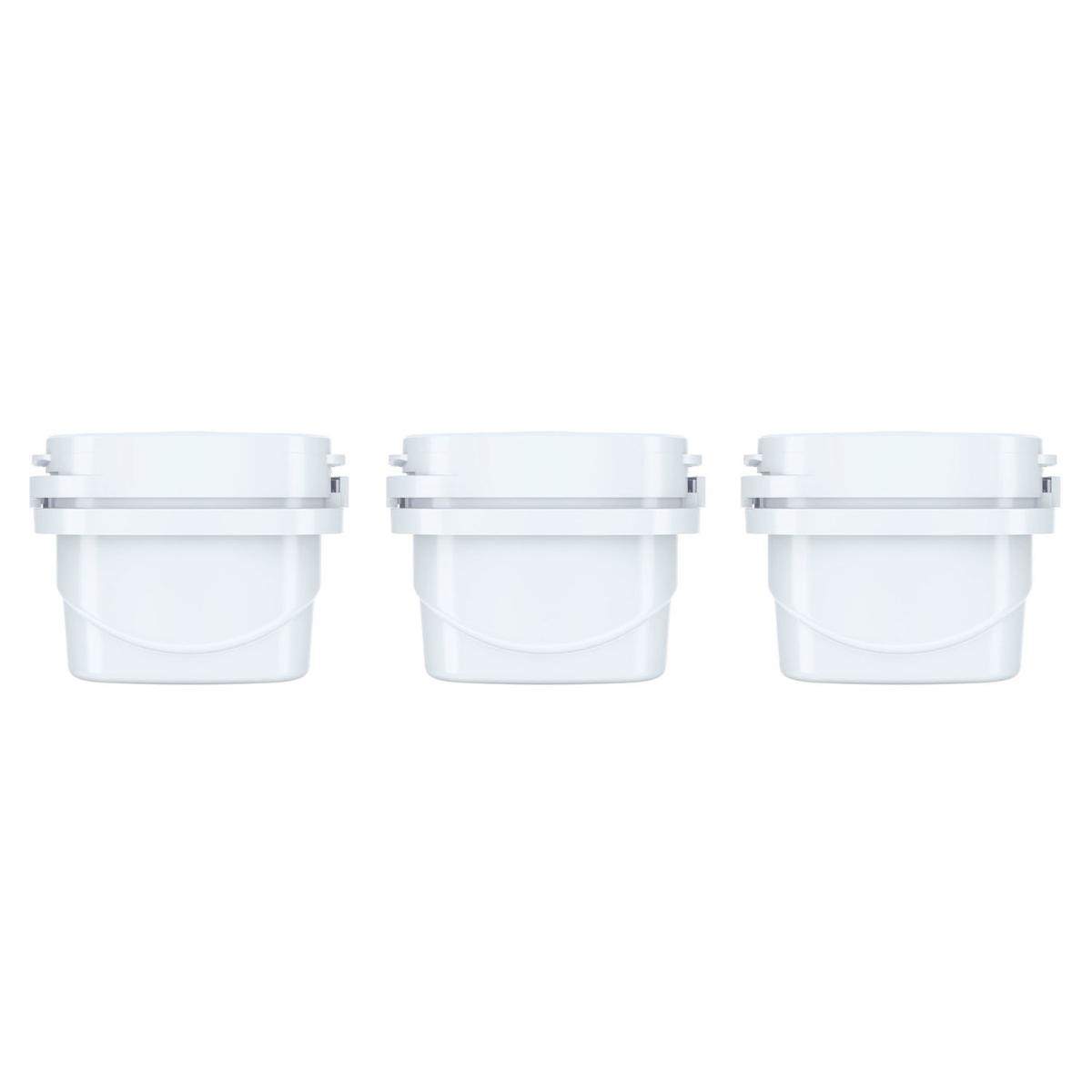 AQUA OPTIMA SINGLE LIFE EVOLVE Set 3 Filtros Jarra Agua 30 DÍAS Blanco Mate Fabricación sostenible, menor co2, reducción de gases contaminantes a la atmósfera Normativa seguridad garantizada