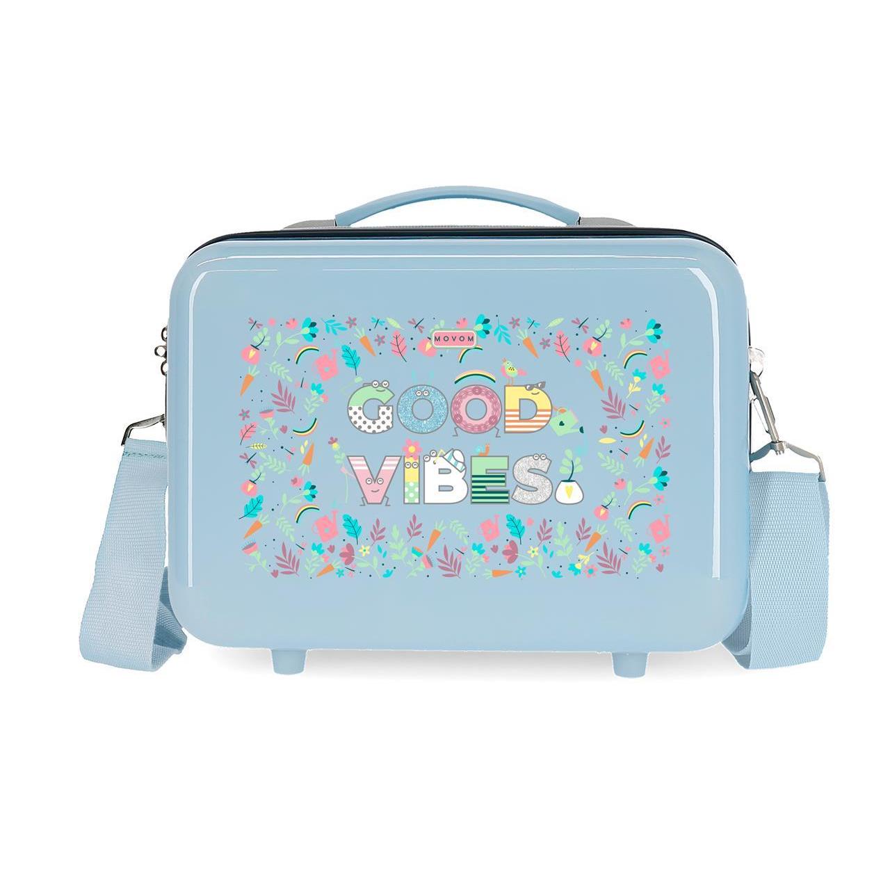 Neceser Abs Movom Good vibes azul claro 21x29x15cm