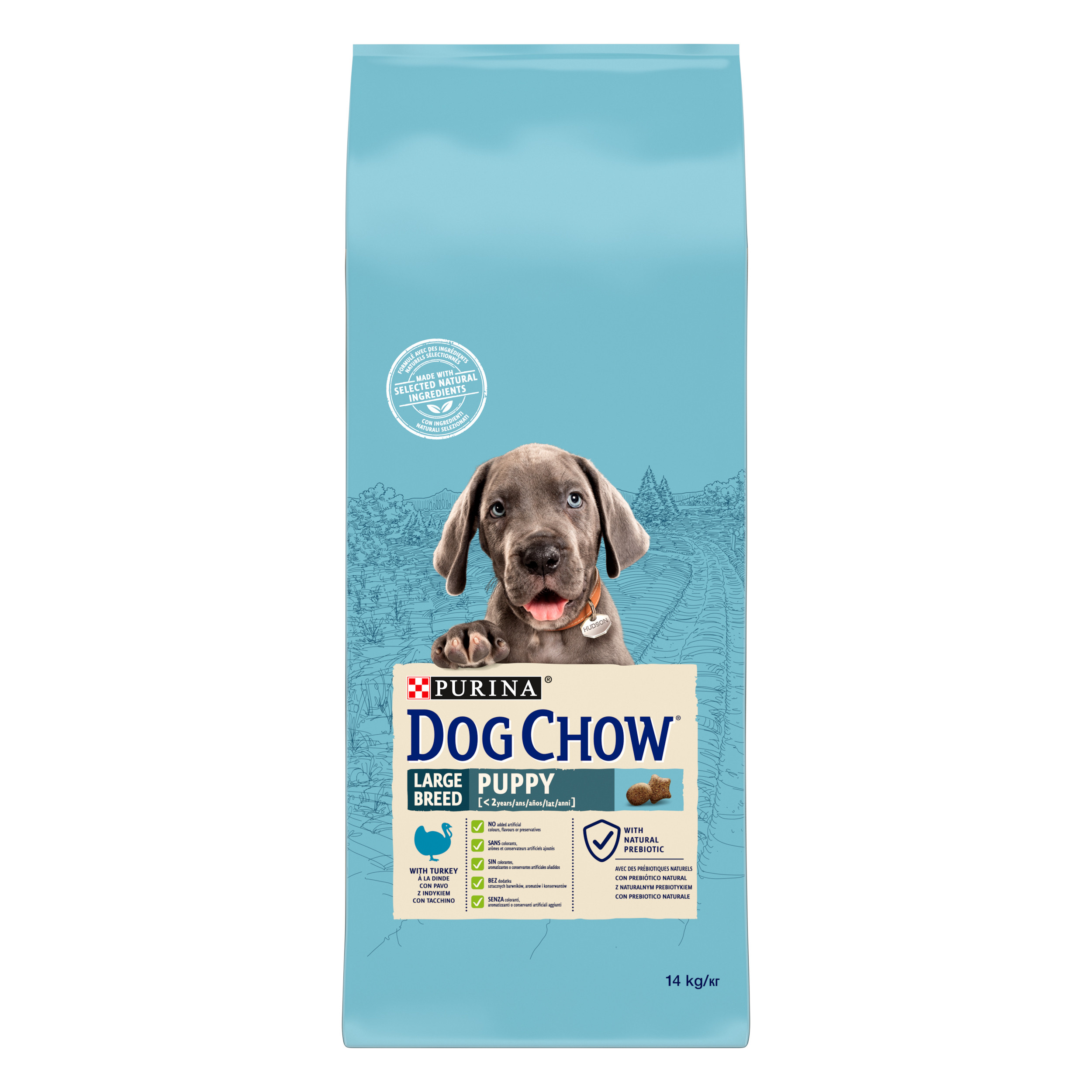 Dog Chow Puppy Pavo Pienso para Cachorros de Raza Grande
