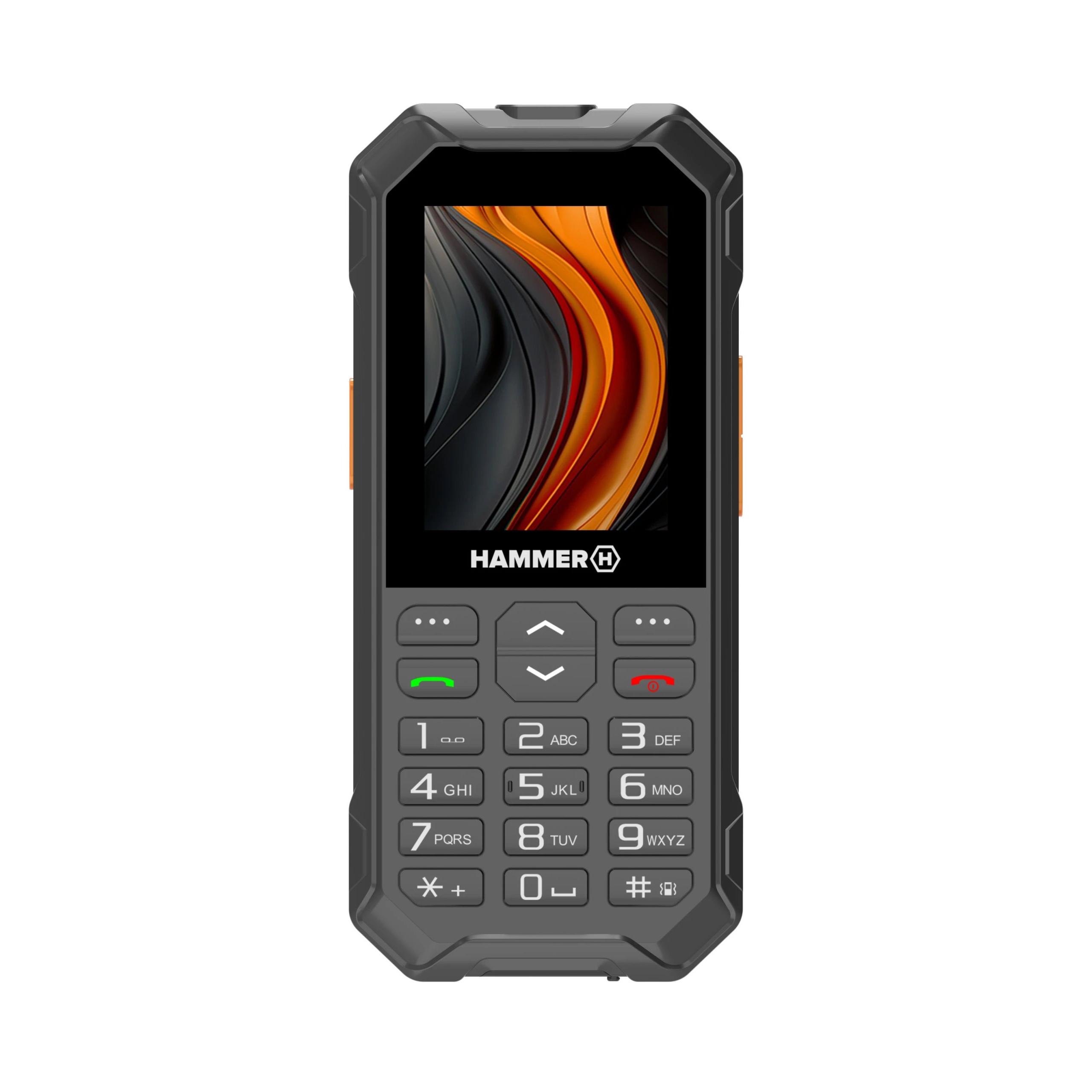Smartphone HAMMER TEL000928 0,125gb 0.05GB RAM 2.4" 2G (900/1800 MHz), 3G (900/2100 MHz), 4G/VoLTE (800/900/1700/1800/2100/2500/2600 MHz) Negro, Naranja