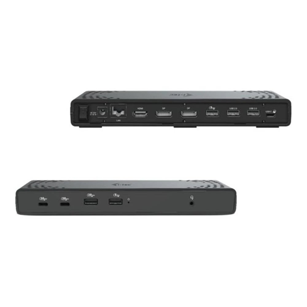 I-Tec - Estación de acoplamiento C31TRIPLE4KDOCKPD con triple salida 4K, USB-C PD 100 W y Ethernet Gigabit para portátiles, color negro