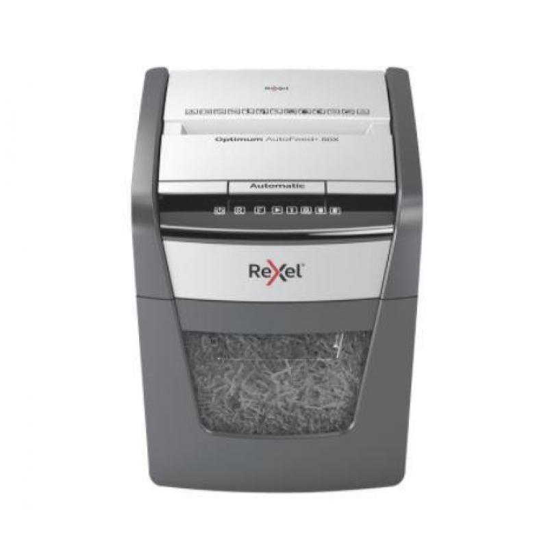 Rexel 2020050XEU AutoFeed+ 50X Destructora, P-4, corte confeti (4x28mm), 50 hojas, 20 L, Gris