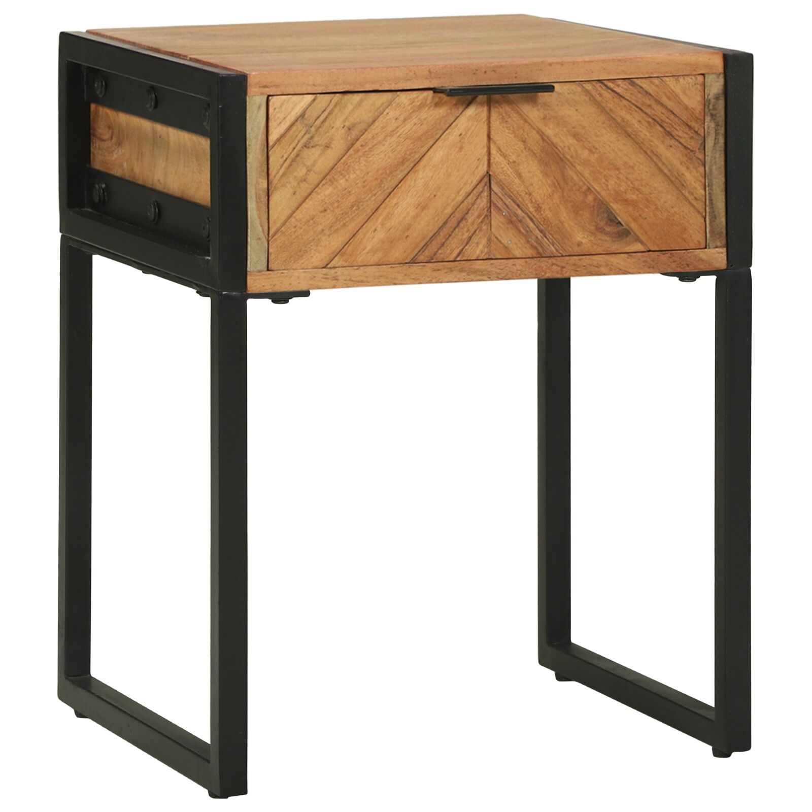 Mesita de Noche vidaXL 40x35x50 cm de Madera Sólida de Acacia