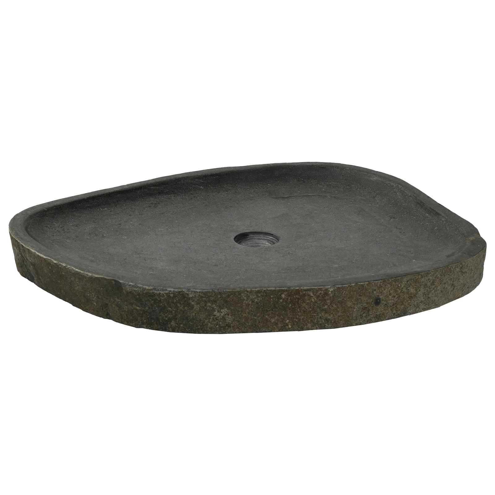 vidaXL Lavabo de lavado Gris 65 x 50 x 6 cm Piedra de río