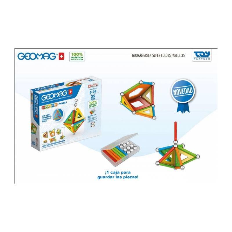 GEOMAG CREEN SUPER COLORS 35 PIEZAS TOY PARTNER