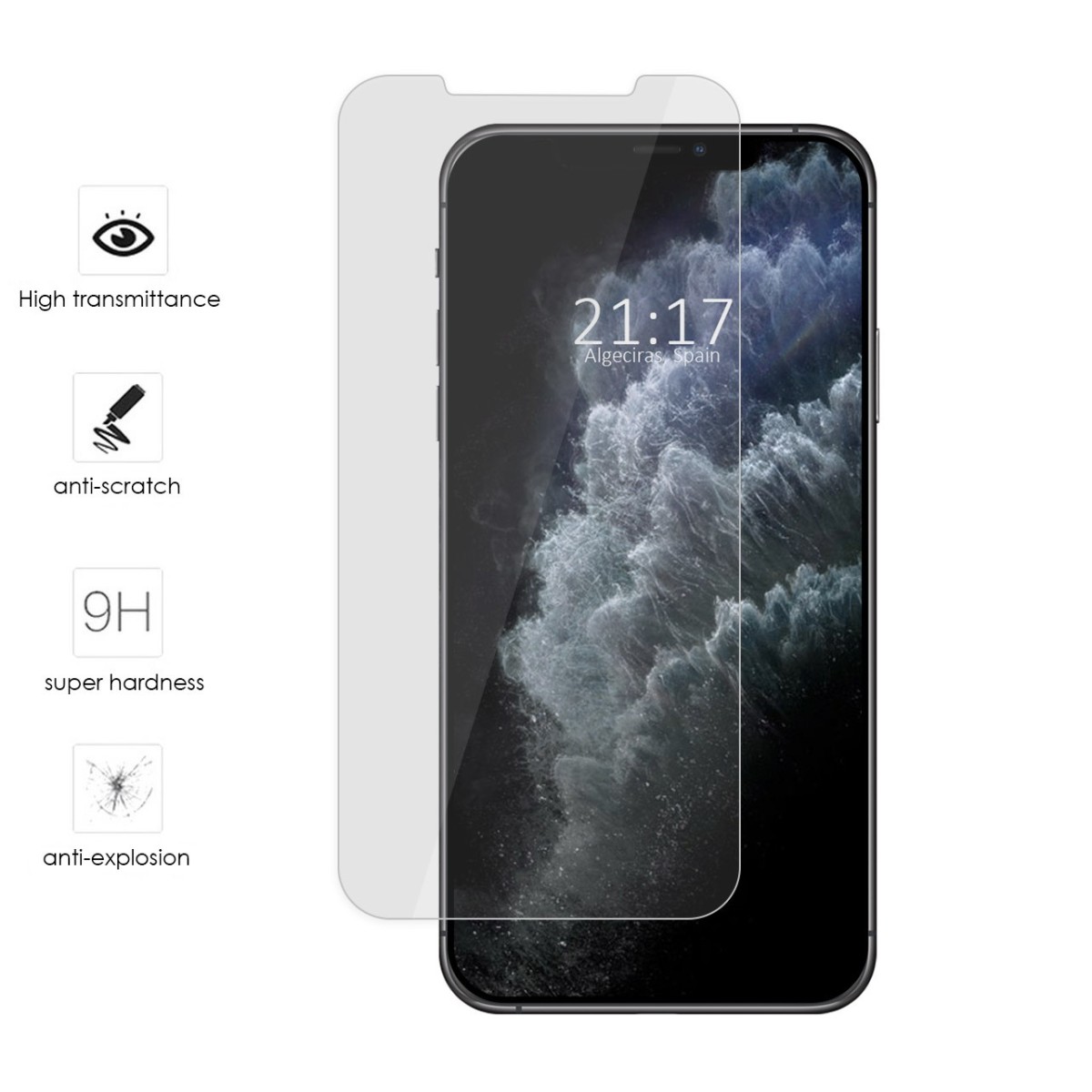 Tumundosmartphone Protector Cristal Templado para Iphone 11 Pro Max (6.5) Vidrio