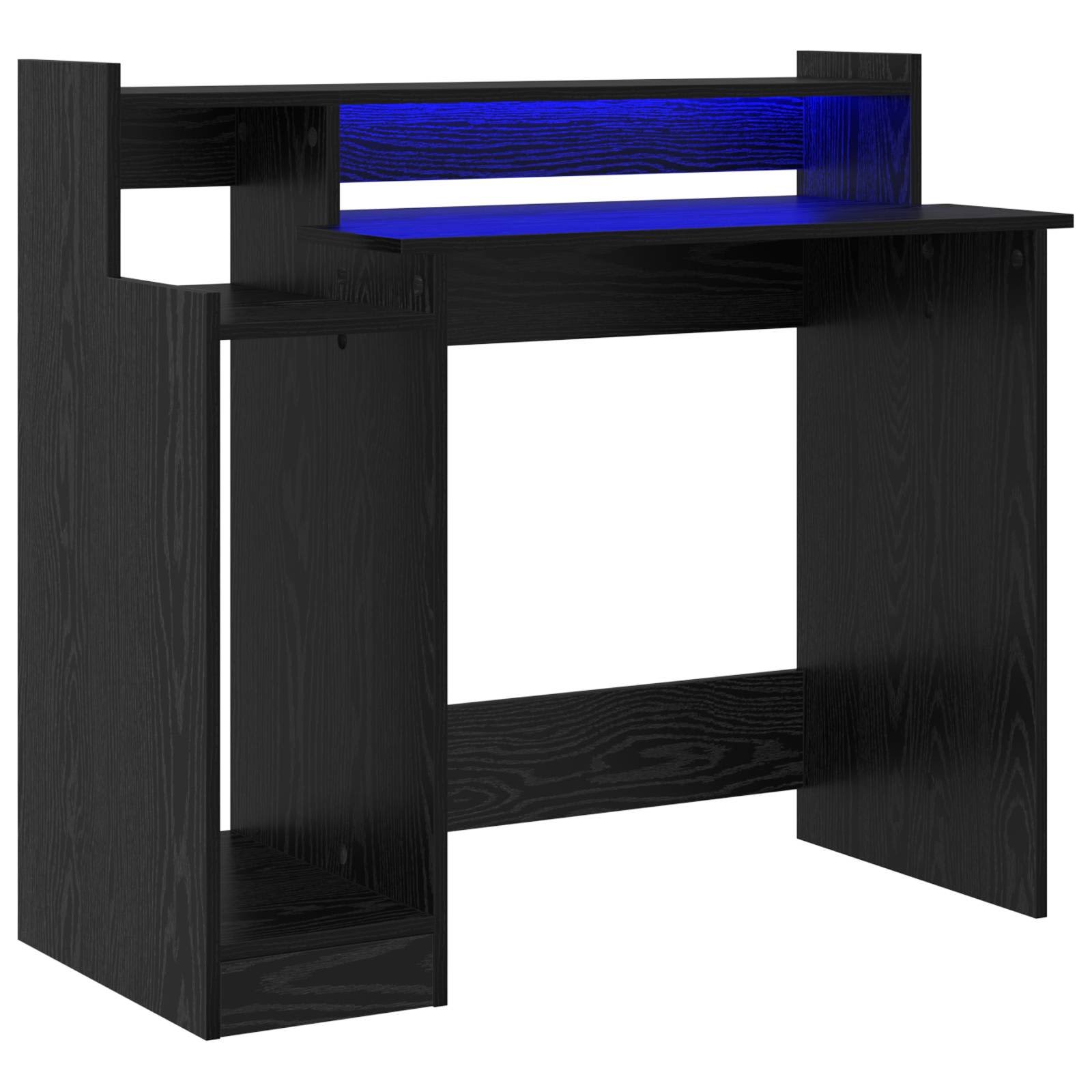 vidaXL Escritorio Roble Negro 97 x 45 x 90 cm Madera de ingeniería